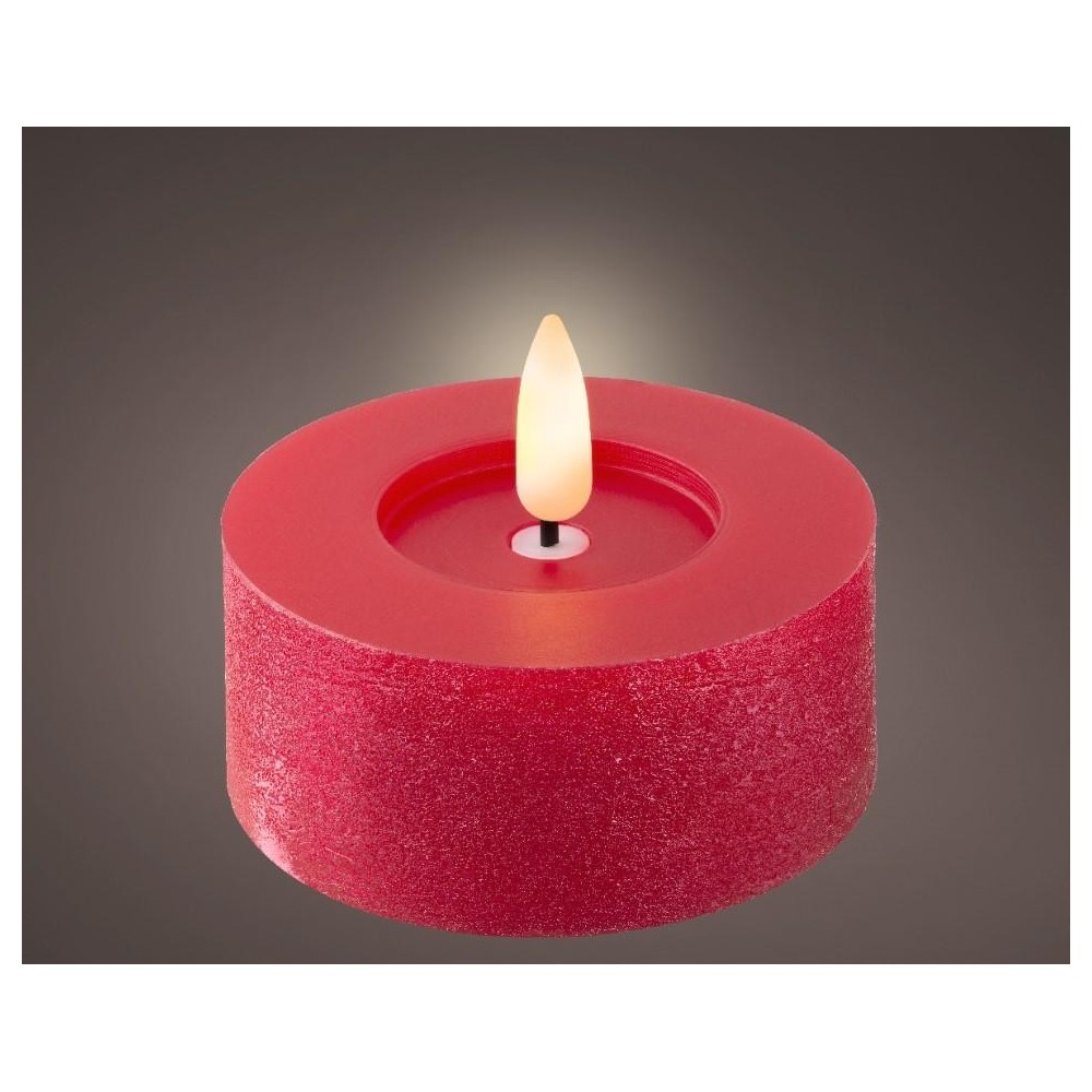 TEALIGHT A LED SET 2 PZ. H.6CM. ROSSO
